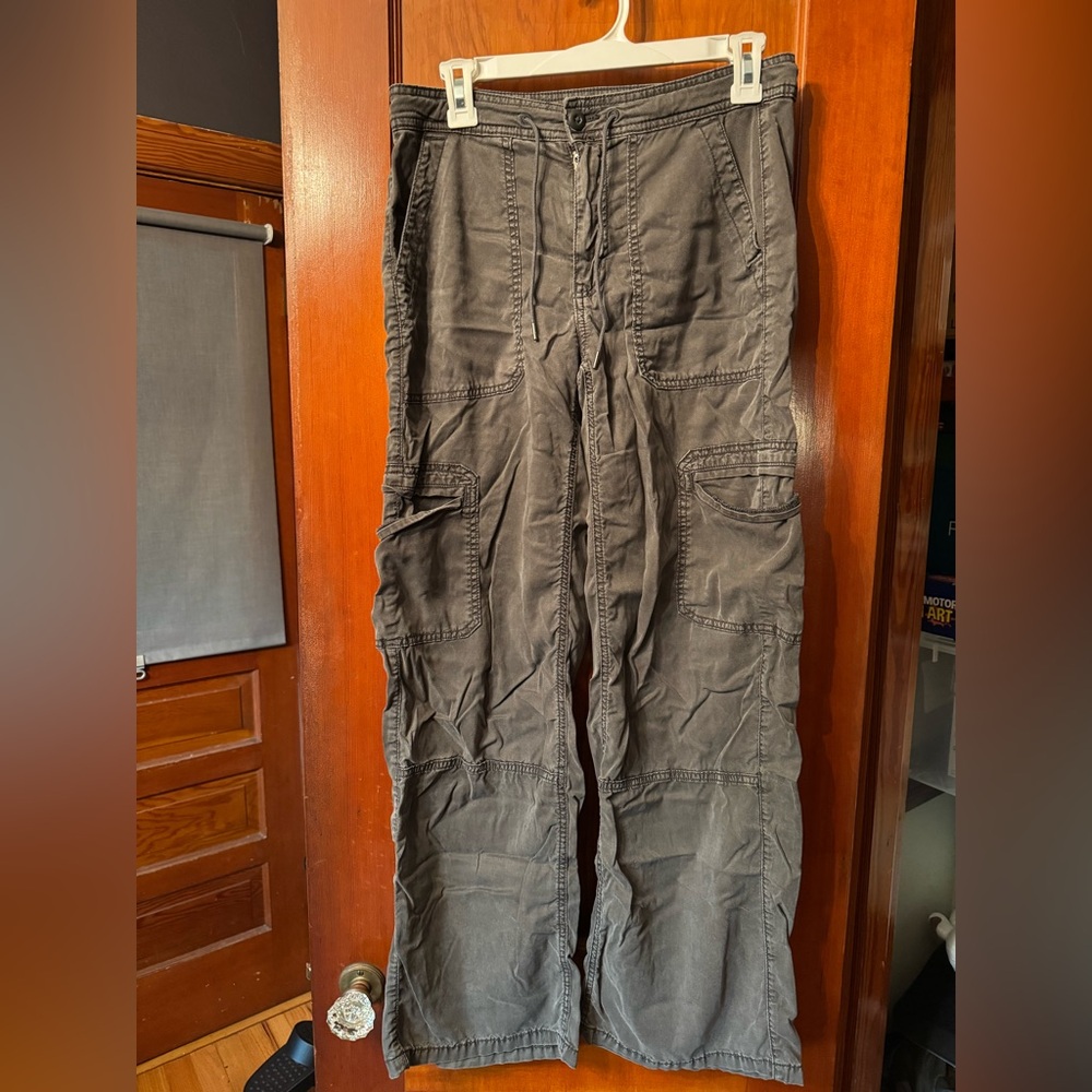 Grey Cargo Trousers from American Eagle, Size 4